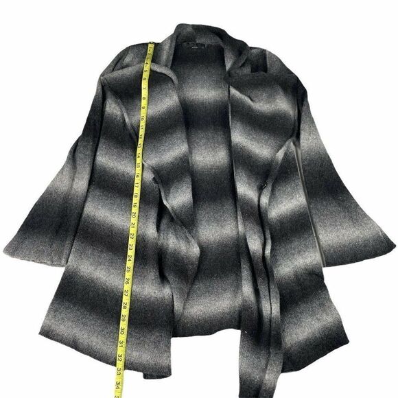 Prana Wool Blend Open Cardigan Black Gray Ombre XS - Picture 5 of 8